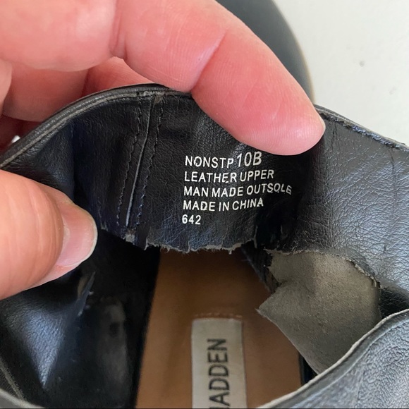 STEVE MADDEN Black Leather Open Toe Nonstp Bootie - Picture 4 of 7